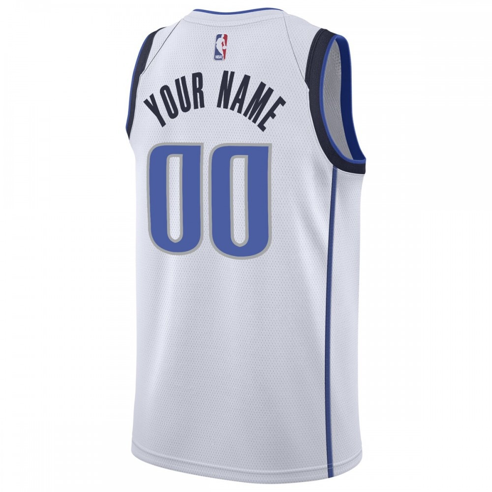 Dallas Mavericks Youth Custom Swingman Jersey White - Association Edition-Pro Kit Vault | Brand New 26/27 Sports Jerseys